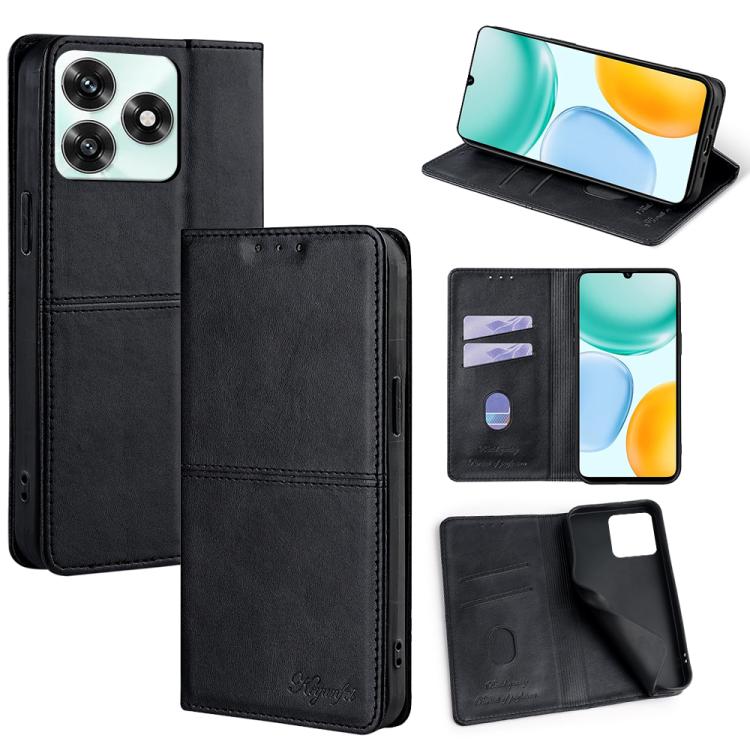 Custodia per telefono in pelle magnetica con trama di mucca, For Honor X8d 4G, For Honor X5c 4G, For Honor Magic8 Pro, For Honor Magic8