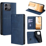 Custodia per telefono in pelle magnetica con trama di mucca, For Honor 600 Lite Global, For Honor X6d 5G, For Honor Magic8 Pro Air 5G, For Honor Power2