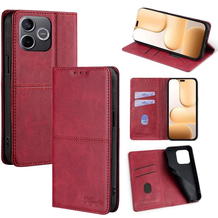 Custodia per telefono in pelle magnetica con trama di mucca, For Honor 600 Lite Global, For Honor X6d 5G, For Honor Magic8 Pro Air 5G, For Honor Power2