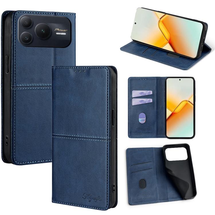 Custodia per telefono in pelle magnetica con trama di mucca, For Honor 600 Lite Global, For Honor X6d 5G, For Honor Magic8 Pro Air 5G, For Honor Power2