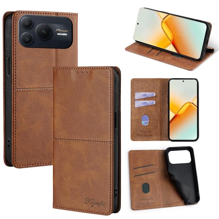 Custodia per telefono in pelle magnetica con trama di mucca, For Honor 600 Lite Global, For Honor X6d 5G, For Honor Magic8 Pro Air 5G, For Honor Power2