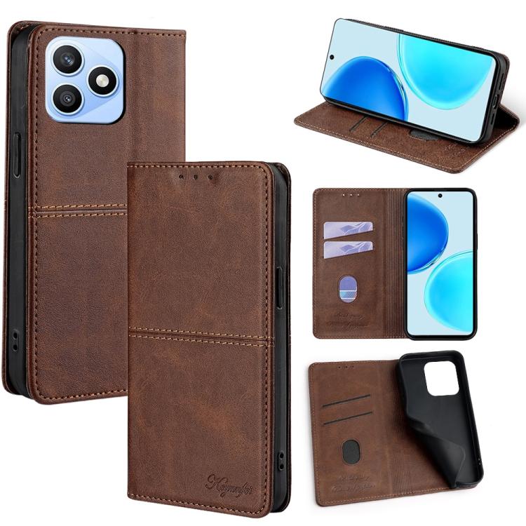 Custodia per telefono in pelle magnetica con trama di mucca, For Honor X8d 4G, For Honor X5c 4G, For Honor Magic8 Pro, For Honor Magic8