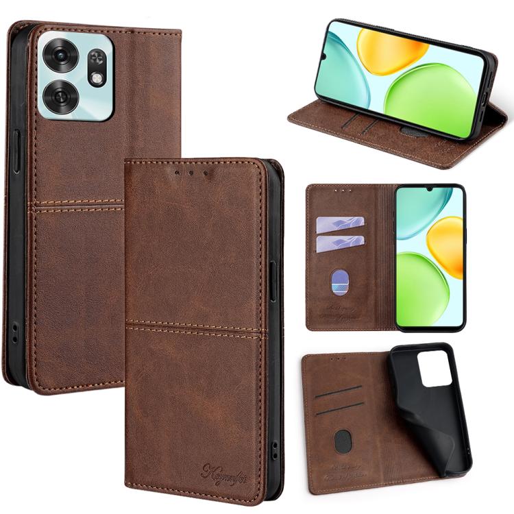 Custodia per telefono in pelle magnetica con trama di mucca, For Honor 600 Lite Global, For Honor X6d 5G, For Honor Magic8 Pro Air 5G, For Honor Power2