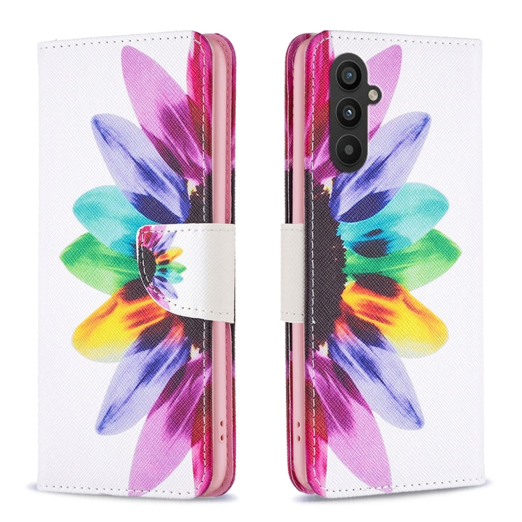Custodia in pelle con motivo colorato per Samsung Galaxy A25 5G
