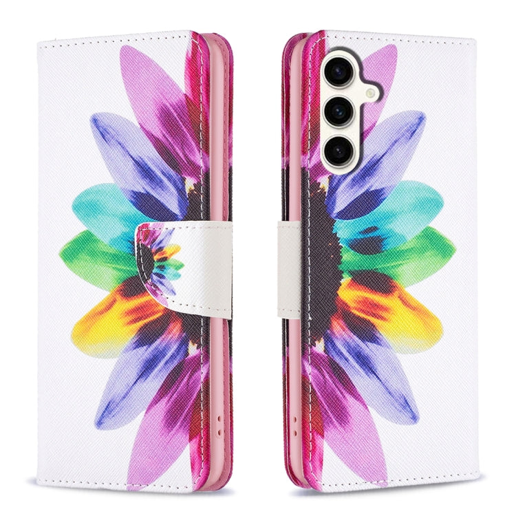 Custodia in pelle con motivo colorato per Samsung Galaxy S23 FE