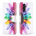 Custodia in pelle con motivo colorato per Samsung Galaxy A25 5G