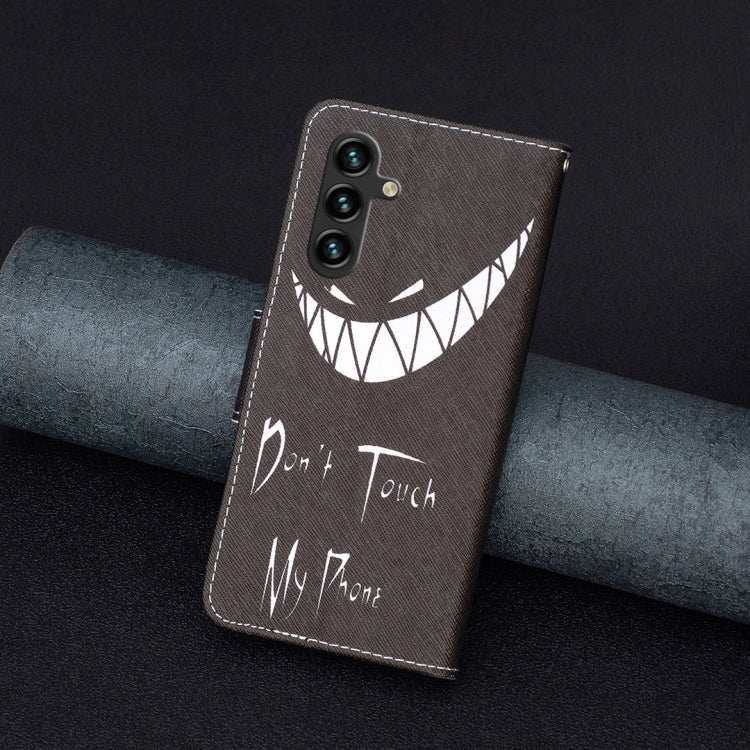 Custodia in pelle con motivo colorato per Samsung Galaxy S24 5G