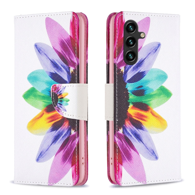 Custodia in pelle con motivo colorato per Samsung Galaxy S24 5G