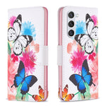 Custodia in pelle con motivo colorato per Samsung Galaxy S24 5G