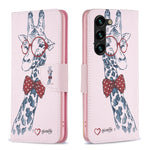 Custodia in pelle con motivo colorato per Samsung Galaxy S23 FE