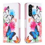 Custodia in pelle con motivo colorato per Samsung Galaxy S23 FE
