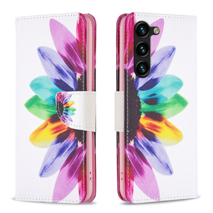 Custodia in pelle con motivo colorato per Samsung Galaxy S23 FE