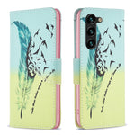 Custodia in pelle con motivo colorato per Samsung Galaxy S23 FE
