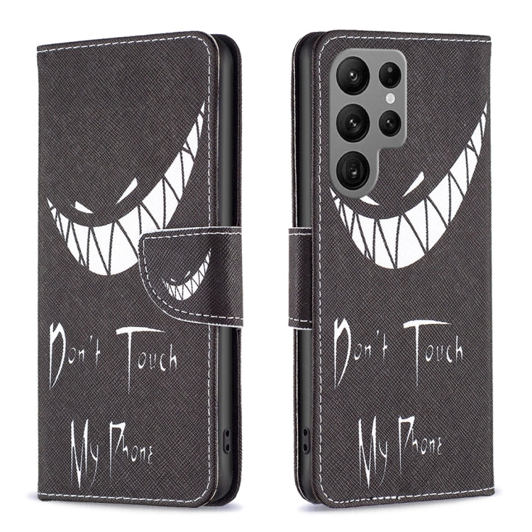 Custodia in pelle con motivo per Samsung Galaxy S24 Ultra