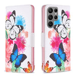 Custodia in pelle con motivo per Samsung Galaxy S24 Ultra