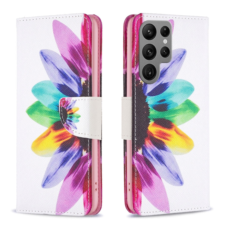 Custodia in pelle con motivo per Samsung Galaxy S24 Ultra