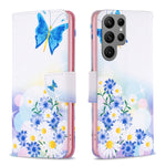 Custodia in pelle con motivo per Samsung Galaxy S24 Ultra