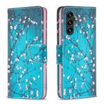 Custodia in pelle con motivo per Samsung Galaxy S24 Ultra