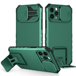 Custodia per telefono camshield scorrevole con supporto stereoscopico, For iPhone 16, For iPhone 15 Pro Max, For iPhone 15 Pro