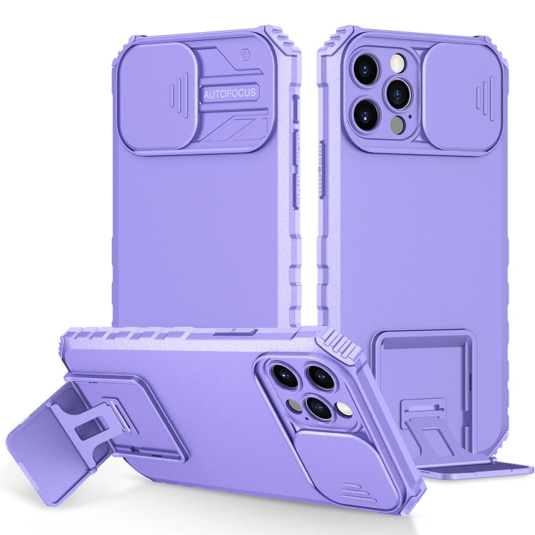Custodia per telefono camshield scorrevole con supporto stereoscopico, For iPhone 16, For iPhone 15 Pro Max, For iPhone 15 Pro