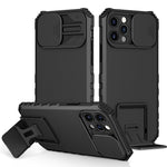 Custodia per telefono camshield scorrevole con supporto stereoscopico, For iPhone 16, For iPhone 15 Pro Max, For iPhone 15 Pro