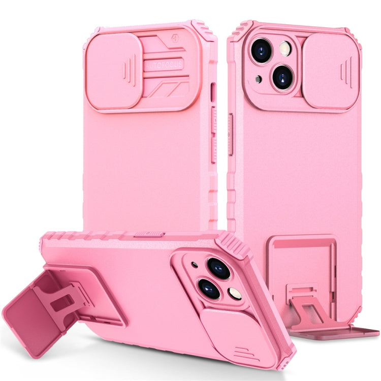 Custodia per telefono camshield scorrevole con supporto stereoscopico, For iPhone 15 Plus, For iPhone 15