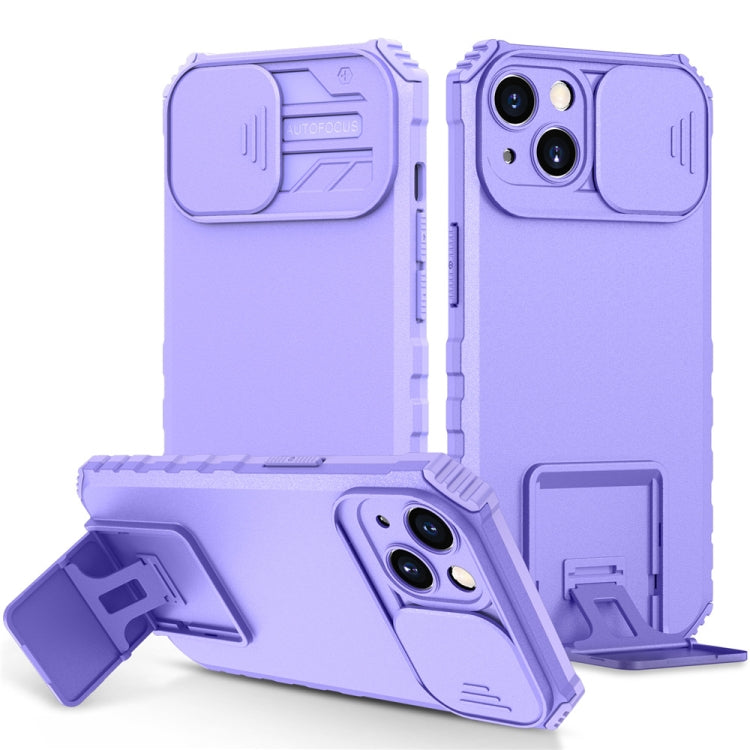 Custodia per telefono camshield scorrevole con supporto stereoscopico, For iPhone 15 Plus, For iPhone 15