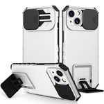 Custodia per telefono camshield scorrevole con supporto stereoscopico, For iPhone 15 Plus, For iPhone 15