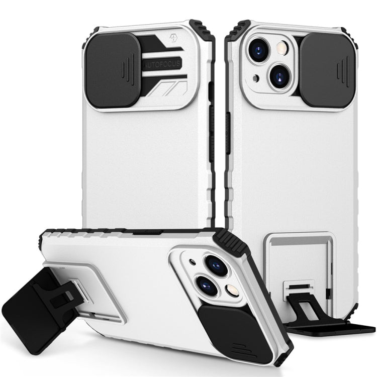 Custodia per telefono camshield scorrevole con supporto stereoscopico, For iPhone 15 Plus, For iPhone 15