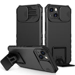 Custodia per telefono camshield scorrevole con supporto stereoscopico, For iPhone 15 Plus, For iPhone 15