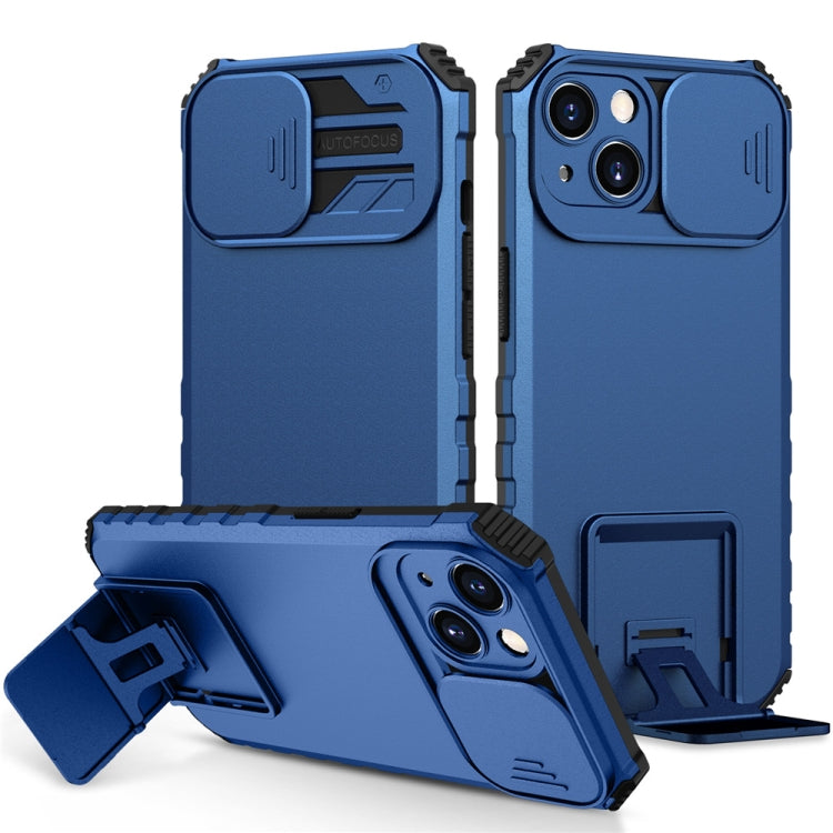 Custodia per telefono camshield scorrevole con supporto stereoscopico, For iPhone 15 Plus, For iPhone 15