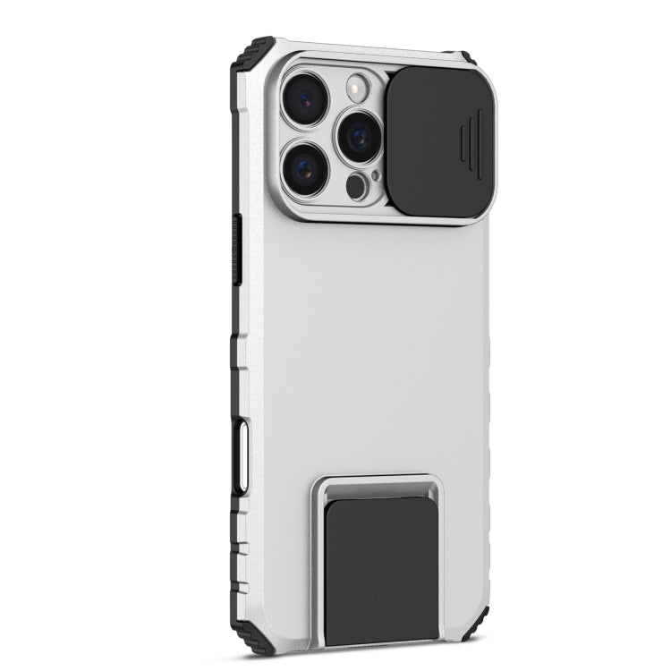 Custodia per telefono camshield scorrevole con supporto stereoscopico, For iPhone 16 Pro Max, For iPhone 16 Pro, For iPhone 16 Plus