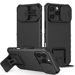 Custodia per telefono camshield scorrevole con supporto stereoscopico, For iPhone 16 Pro Max, For iPhone 16 Pro, For iPhone 16 Plus