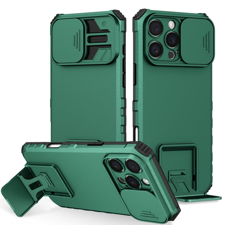 Custodia per telefono camshield scorrevole con supporto stereoscopico, For iPhone 16 Pro Max, For iPhone 16 Pro, For iPhone 16 Plus