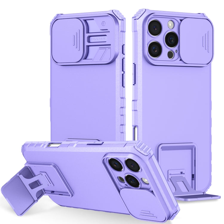 Custodia per telefono camshield scorrevole con supporto stereoscopico, For iPhone 16 Pro Max, For iPhone 16 Pro, For iPhone 16 Plus