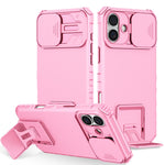 Custodia per telefono camshield scorrevole con supporto stereoscopico, For iPhone 16 Pro Max, For iPhone 16 Pro, For iPhone 16 Plus