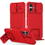 Custodia per telefono camshield scorrevole con supporto stereoscopico, For iPhone 16 Pro Max, For iPhone 16 Pro, For iPhone 16 Plus