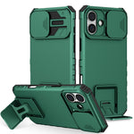 Custodia per telefono camshield scorrevole con supporto stereoscopico, For iPhone 16 Pro Max, For iPhone 16 Pro, For iPhone 16 Plus