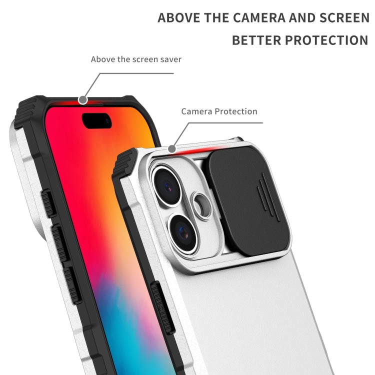 Custodia per telefono camshield scorrevole con supporto stereoscopico, For iPhone 16, For iPhone 15 Pro Max, For iPhone 15 Pro