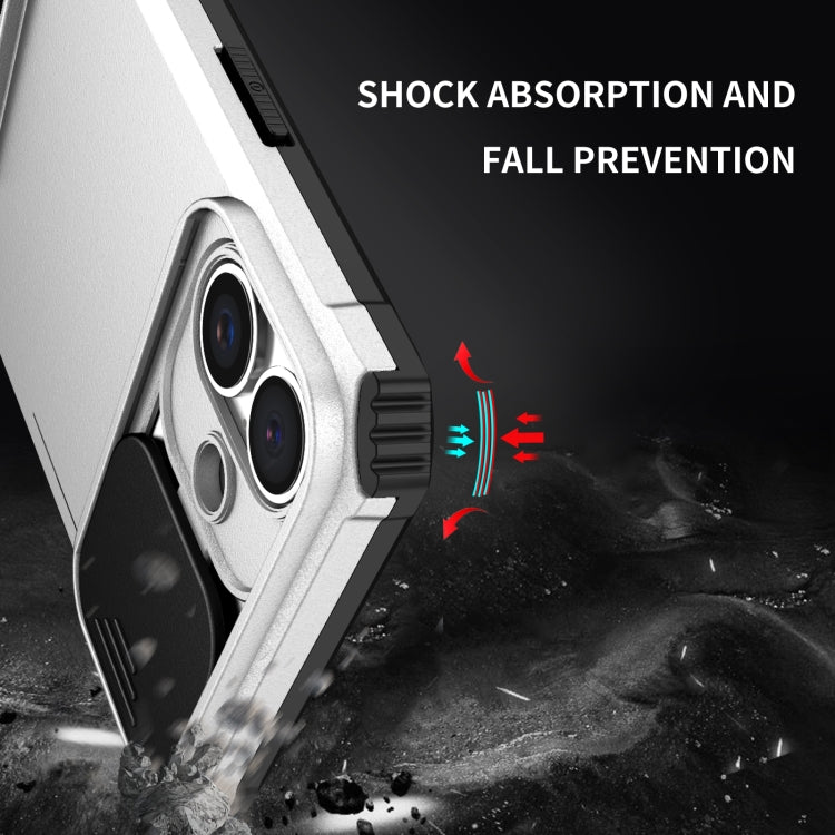 Custodia per telefono camshield scorrevole con supporto stereoscopico, For iPhone 16, For iPhone 15 Pro Max, For iPhone 15 Pro