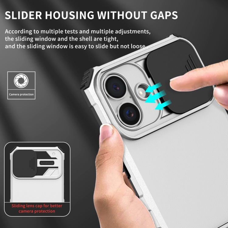 Custodia per telefono camshield scorrevole con supporto stereoscopico, For iPhone 16, For iPhone 15 Pro Max, For iPhone 15 Pro