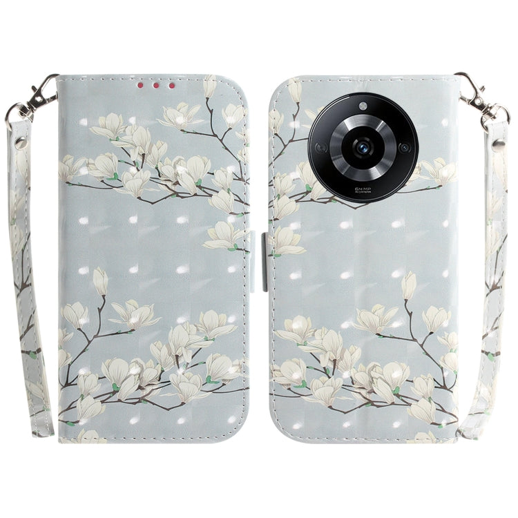 Custodia per telefono in pelle flip orizzontale colorata 3D, For Realme 11 4G Global, For Realme 11 5G/Narzo 60 India Version
