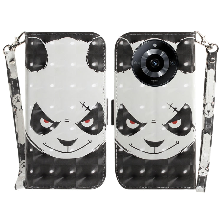 Custodia per telefono in pelle flip orizzontale colorata 3D, For Realme 11 4G Global, For Realme 11 5G/Narzo 60 India Version