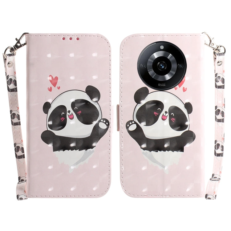Custodia per telefono in pelle flip orizzontale colorata 3D, For Realme 11 4G Global, For Realme 11 5G/Narzo 60 India Version