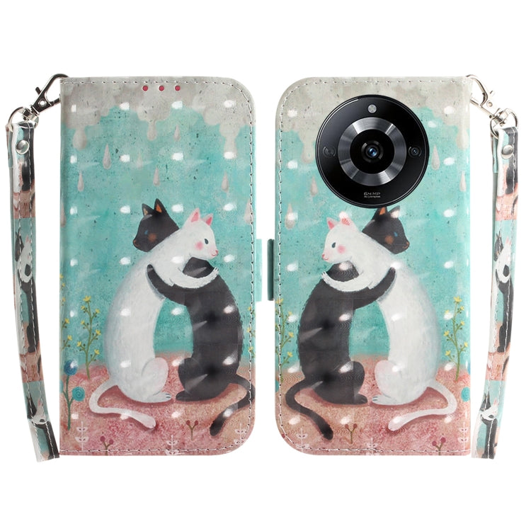 Custodia per telefono in pelle flip orizzontale colorata 3D, For Realme 11 4G Global, For Realme 11 5G/Narzo 60 India Version
