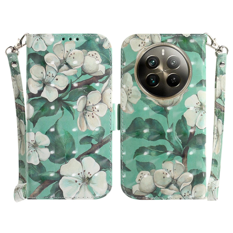 Custodia per telefono in pelle flip orizzontale colorata 3D, For Realme 12+, For Realme 12 Pro+ Global