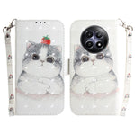Custodia per telefono in pelle flip orizzontale colorata 3D, For Realme C61 / C63 / Note 60, For Realme 12 5G