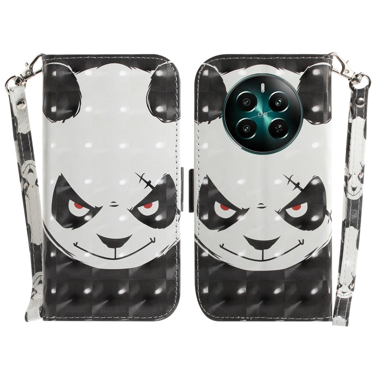 Custodia per telefono in pelle flip orizzontale colorata 3D, For Realme 12+, For Realme 12 Pro+ Global