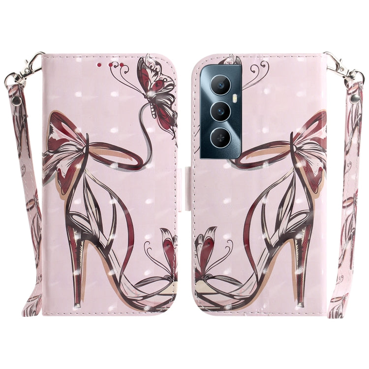 Custodia per telefono in pelle flip orizzontale colorata 3D, For Realme C53 / Narzo N53, For Realme C65 4G