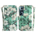 Custodia per telefono in pelle flip orizzontale colorata 3D, For Realme C53 / Narzo N53, For Realme C65 4G